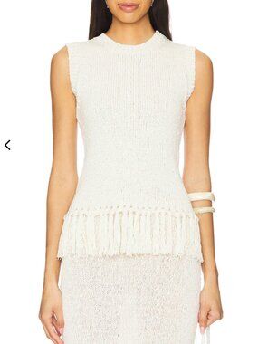 4th & Reckless Lauryn Knit Fringe Top - size S